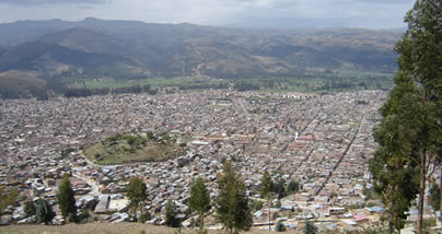 Foto panoramica de Cajamarca Peru